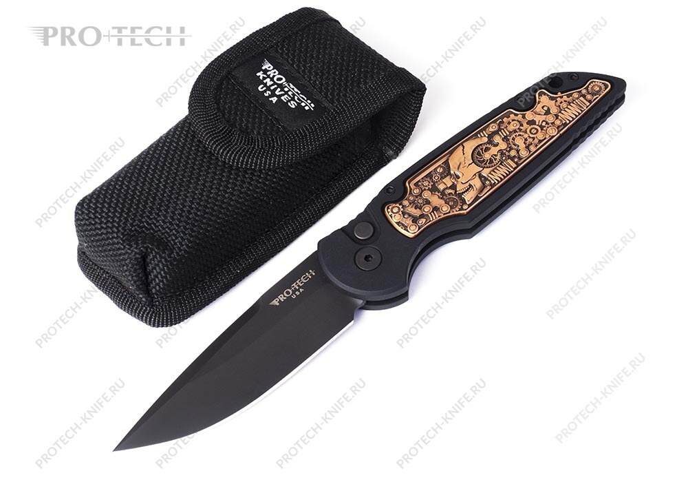 Нож Pro-Tech TR-3.53 Limited Copper Steampunk Handle - фотография 
