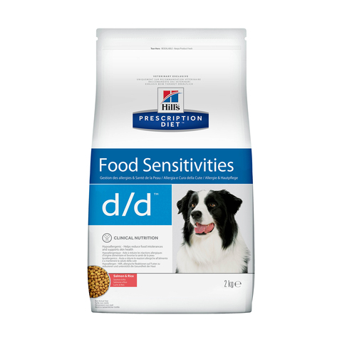 Hill's PD d/d Food Sensitivities собаки пищевая аллергия лосось/рис сухой (2 кг)