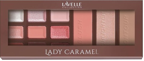 LavelleCollection Палетка для макияжа глаз и лица Lady caramel тон 01 fudge NB LC