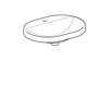 Geberit VariForm Раковина встраиваемая в столешницу эллиптической формы, 60х45 см, с отв. под смеситель, без отв. перелива