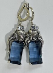 Филин (серьги из серебра)
