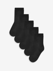 Носки хлопковые для девочки Next M01-586, 5 шт., Черный