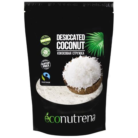 Кокосовая стружка Econutrena 150 г (низкой жирности)