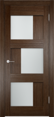 Межкомнатная дверь Баден 10 ДО / Цвет Дуб табак / Остекление "Сатинато" / Двери Верда
