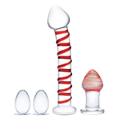 Набор из 4 стеклянных предметов Mr. Swirly Set - Glas GLAS-SET-06