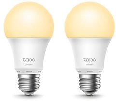 TP-Link Tapo L510E (2-pack) Умная диммируемая Wi-Fi лампа, цоколь E27, 200–240 В, световой поток 806 лм