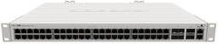 MikroTik Cloud Router Switch 354-48G-4S+2Q+RM with 48 x Gigabit RJ45 LAN, 4 x 10G SFP+ cages, 2 x 40G QSFP+ cages, RouterOS L5, 1U rackmount enclosure, Dual redundant PSU