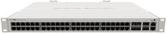 MikroTik Cloud Router Switch 354-48G-4S+2Q+RM with 48 x Gigabit RJ45 LAN, 4 x 10G SFP+ cages, 2 x 40G QSFP+ cages, RouterOS L5, 1U rackmount enclosure, Dual redundant PSU