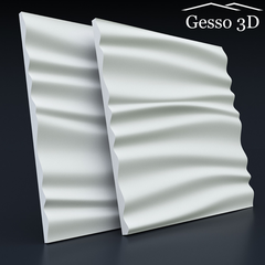 Гипсовая 3D панель Волна двойная мягкая