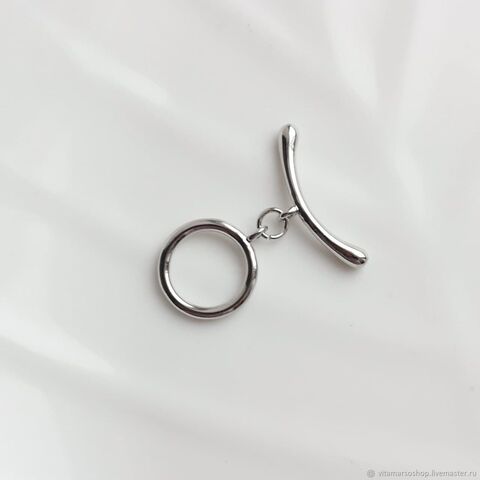 Тогл 10 мм, родий. З083