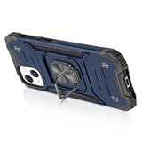 Противоударный чехол Strong Armour Case с кольцом для iPhone 14 (Синий)