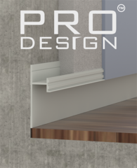 Теневой плинтус скрытого монтажа PRO DESIGN 380 Анодированный 2700 мм