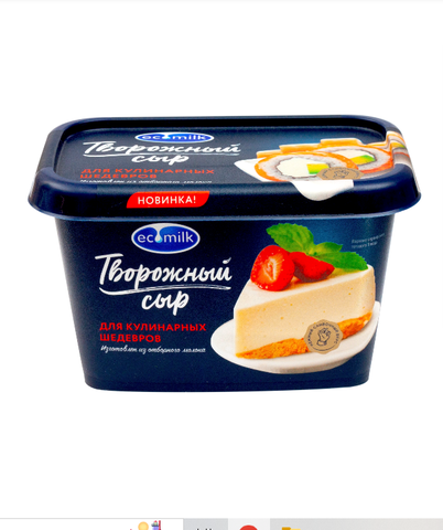Сыр творожный «Экомилк» мдж 60% 400 гр (М)