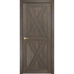 Купить Межкомнатная дверь шпон Лофт 4 дуб античный глухая