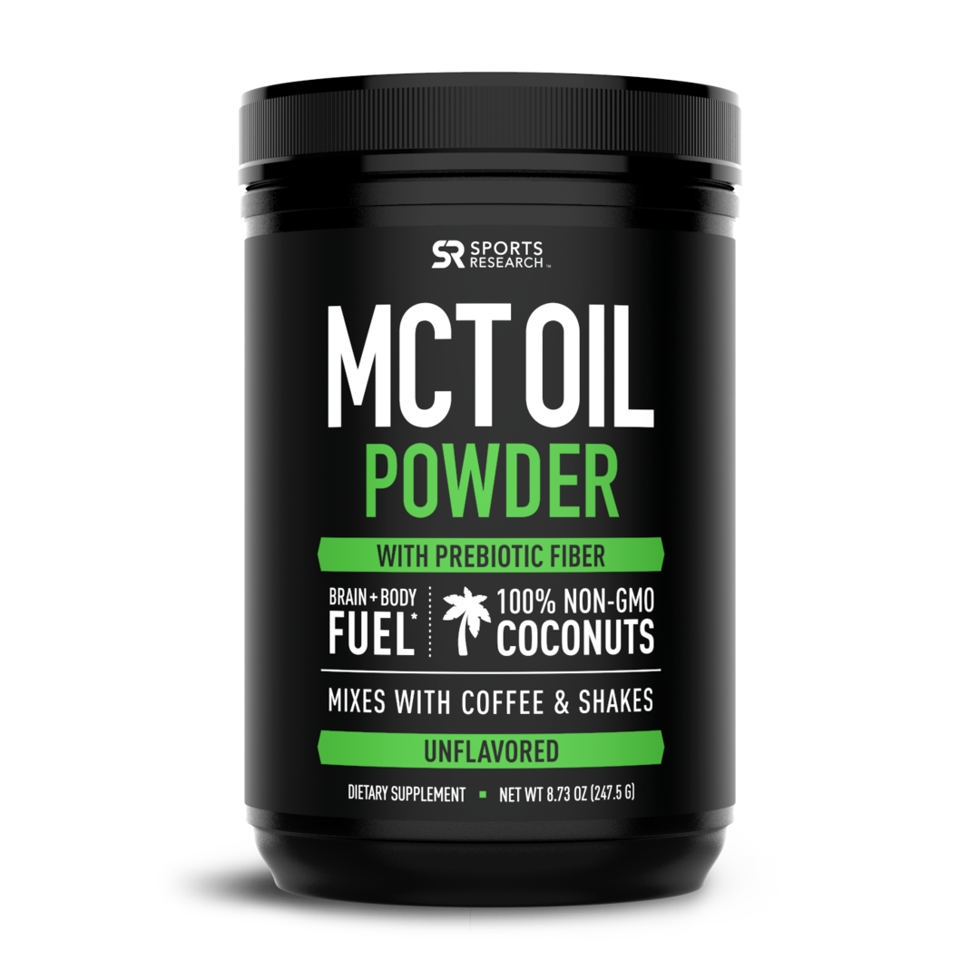 Органическое масло МСТ (в порошке), MCT Oil Powder, Sports Research, 247,5  г (8,73 oz) - купить по выгодной цене | Sweet Sweat