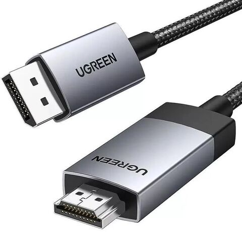 Кабель UGREEN DP119 (15773) DP to HDMI 4K Cable 1м черный/Silver