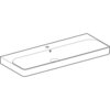 Раковина Geberit Smyle Square: B=120см, T=48см, Отверстие под смеситель=По центру, Перелив=На виду, Белый
