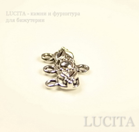 Коннектор "Узоры" (1-3) 20х13 мм (цвет - античное серебро) ()