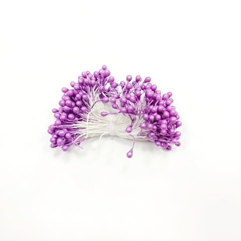 Тычинки для цветов, фиолетовые, 50 шт