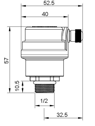 Воздухоотводчик Valtec 1/2" автоматический прямой с боковым выпуском ...