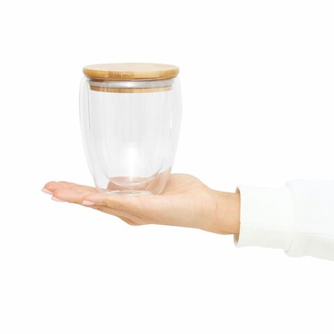 Стакан с двойными стенками BAMBOO ART M, объем ок. 350 ml