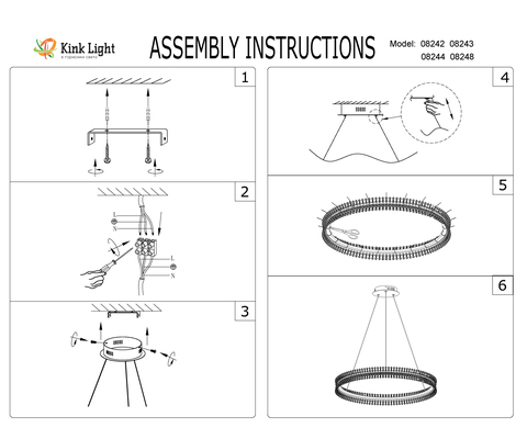 Подвесная светодиодная люстра Kink Light Лаура 08243,12A