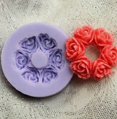 Силиконовый молд Венок из роз маленький