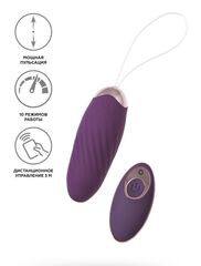 Фиолетовое виброяйцо с имитацией фрикций Bumpy - 