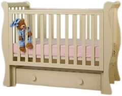 АБ 21.3 " Лаванда " кровать маятниковая  продольная (слоновая кость)