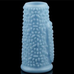 Насадка на пенис с вибрацией Drip Knights Ring (10*3,7) голубая