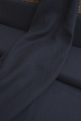 Лен смягченный, цвет темно синий