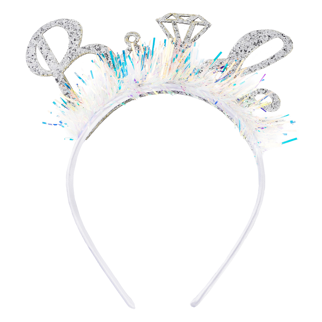 Ободок, BRIDE, пластик, Серебро, 17*16 см, 1 шт.