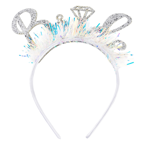 Ободок, BRIDE, пластик, Серебро, 17*16 см, 1 шт.