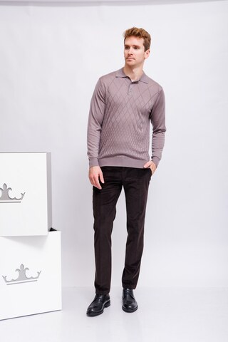 CUDGI Поло в выработку из шерсти с тенселом на пуговицах