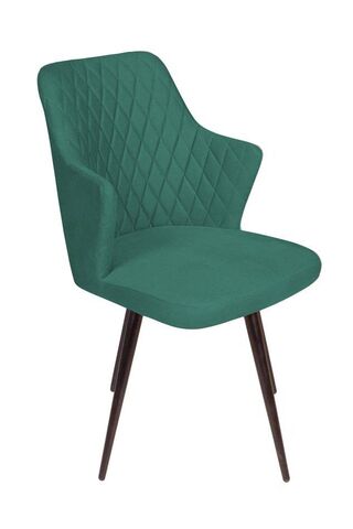 Стул поворотный на 360 градусов Hunt ромб, бархат зеленый 19 / чёрный конус