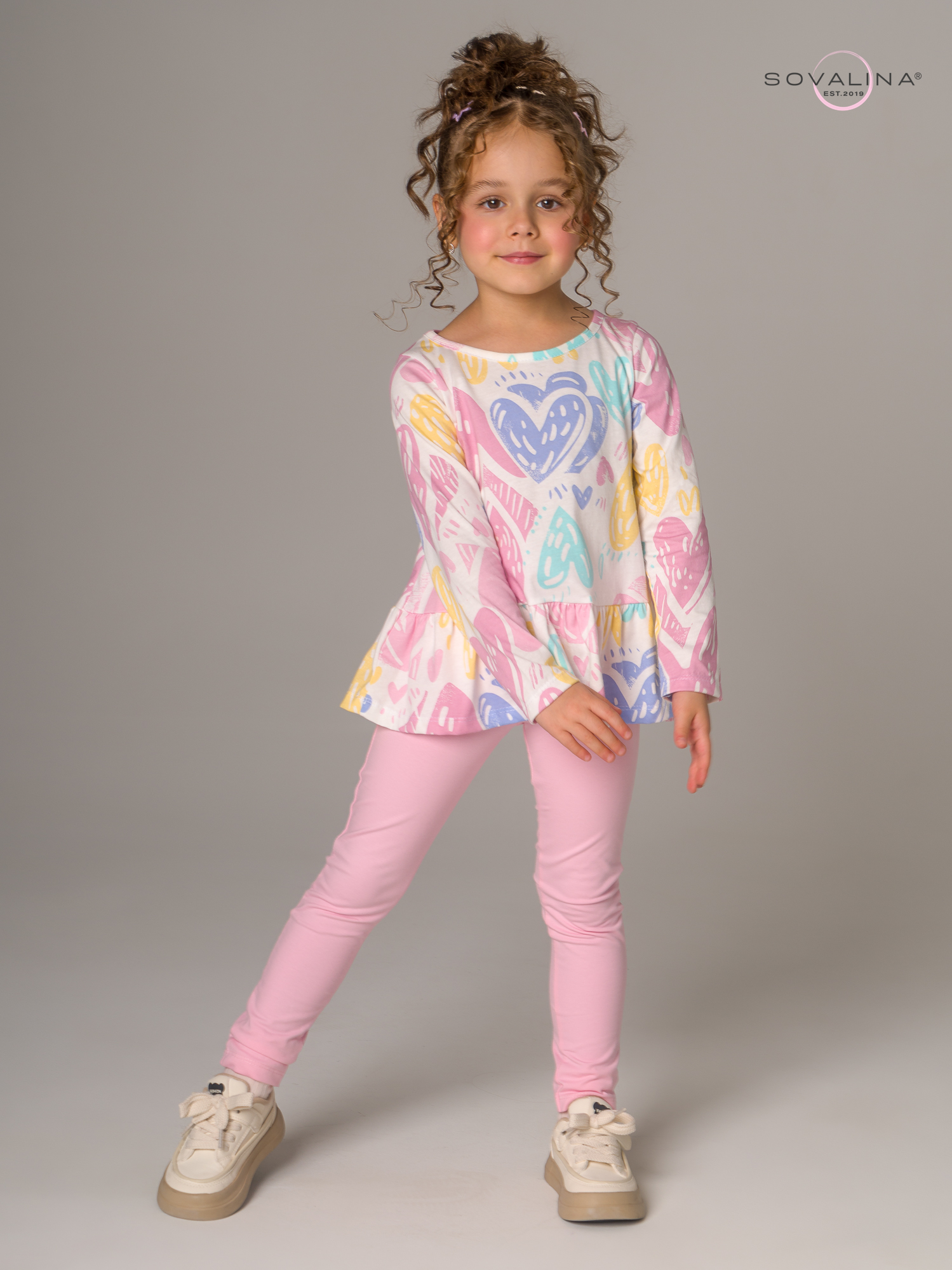 Костюм Алиса SG акварельные сердечки-роза