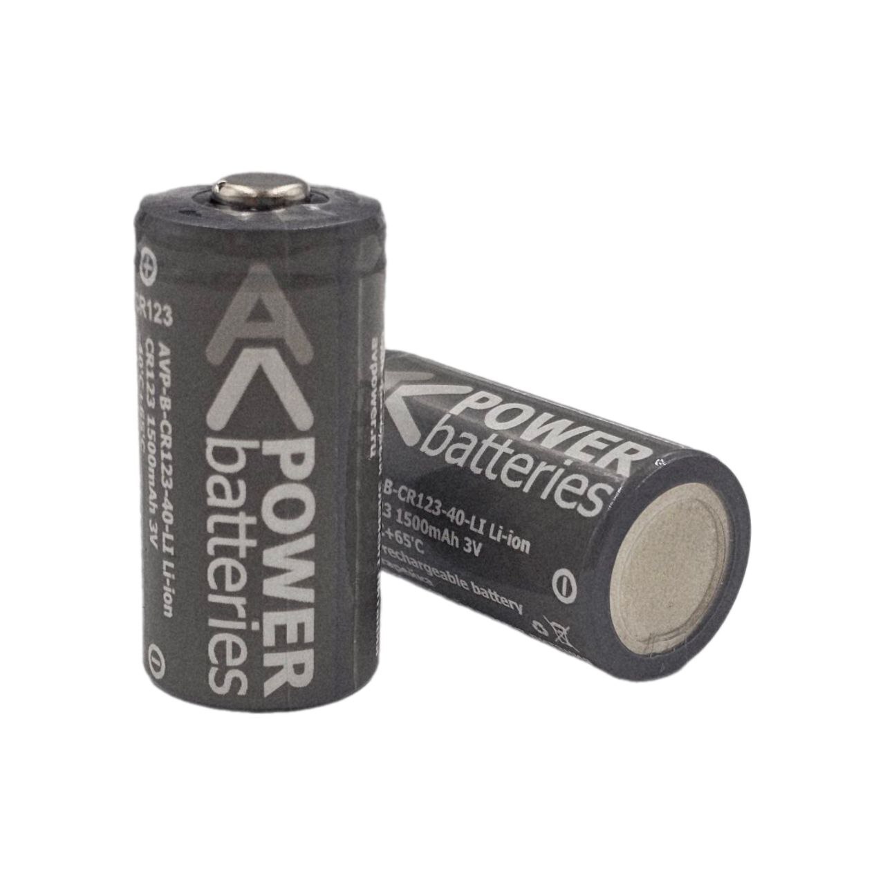 Одноразовый элемент питания (батарейка) CR123 Li-ion 1500mAh 3V -40°C+65°C