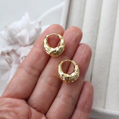 Швензы фактурные 19*7 мм с французским замком, позолота, Ш109