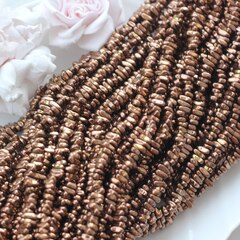 Гематин гематит, неровные бусины, 9 мм, шоколад, 1 нить, ГМ055