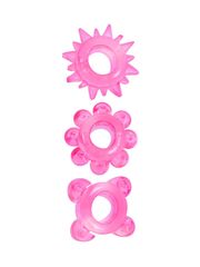 Эрекционные кольца Erowoman-Eroman, комплект из 3, розовые