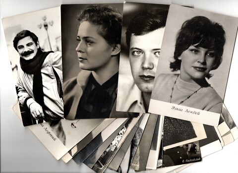 №28 Открытки Артисты и актёры СССР 1960–1970-е г. 25 штук. Чёрно-белые, чистые, без повторов