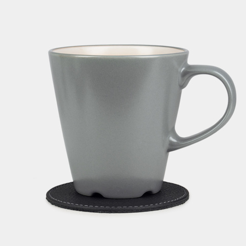 Подстаканник из натуральной кожи теленка, цвета черного цвета