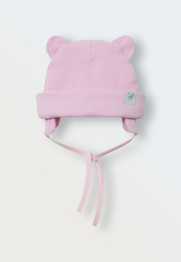 Шапочка из кашкорсе с ушками (розовый)