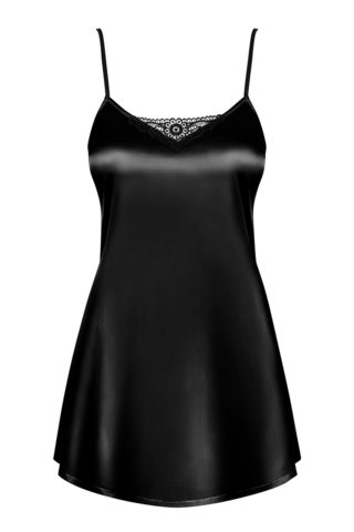 Комплект Satinia Babydoll Black Obsessive