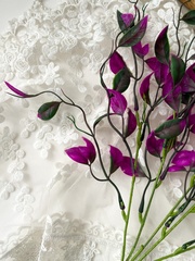 Ампельное растение, зелень искусственная свисающая, сиреневая, 46 см, набор 2 шт.