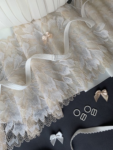 Кружево эластичное бежевое 21 см