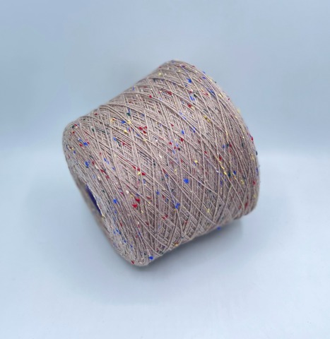 Filati Venezia (пр.Италия),art-Calzetteria Bottonato, 4/16 400/100гр, 75%Меринос, 25%Полиамид, цвет-Серо-бежевый,твидовый, арт-36638