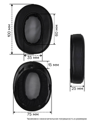 Амбушюры для наушников Sony MDR-1A, 1ADAC, 1ABT, 1R, 1rmk2, 1RBT (Натуральная кожа)
