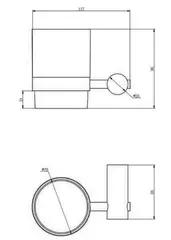 Подстаканник одинарный HAIBA HB8406-7 черный