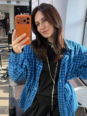 Рубашка трансформер в клетку сине-голубая